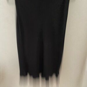 Intimately free black slip skirt with slit up side